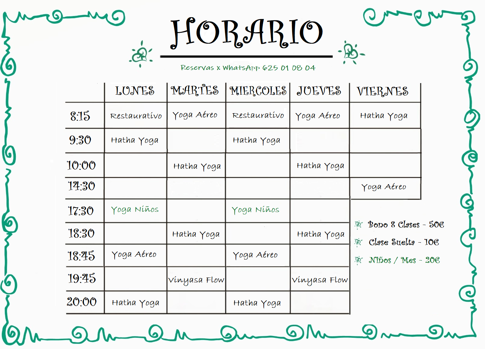 Horario 2022